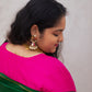Lotus Stud Navaratna jhumkas