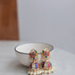 Lotus Stud Navaratna jhumkas