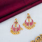 Teardrop motif red chandbali