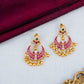 Teardrop motif red chandbali