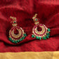 Peacock  statement chandbali with pastel hangings