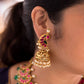 Gold Finish Peacock Nagas Haaram with jhumka