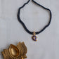 Gold Finish Attigai Mango Pendant with Black Thread & with stud  - Model 2