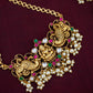 Gold Finish  Nagas Lakshmi Pedantant  Small Chocker pearl hangings