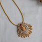 Gold Finish  Chain with  Reverse lotus  Lakshmi Pedantant Necklace #24