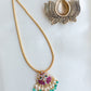 Gold Finish   Chain with Twin peacock    Necklace  -Model 2