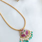 Gold Finish   Chain with Twin peacock    Necklace  -Model 2