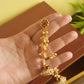 Kemp stud long jhumka with kundan stone hangings