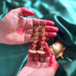 Kemp stud long jhumka with kundan stone hangings