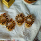 Statement Mango-motifs Round Valayal Stud jhumka