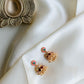 Semi Precious Kemp - Gold Finish AD & Red leaf pendant Kerala model with Jhumka