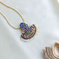 Semi Precious Kemp - Gold Finish Chain  Jumbo  Triangle Pendant without Jhumka #5