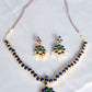 Imitation kemp- Gold finish addigai model flower pendant - 38B