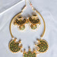 imitation Kemp- 3 pirai pendant green with jhumka -39