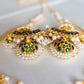 imitation Kemp- 3 pirai pendant green with jhumka -39