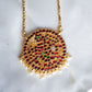 Imitation Kemp -  Jumbo  Peacock Chakra Pendant #43