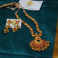 Gold Finish Ghunghroo Kemp flower Pendant necklace & Earrings