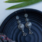 Silver  Finish   hook drop  Carving Rain drop earring