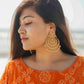 Gold finish Polki Chandbali
