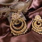 Gold finish Polki Chandbali