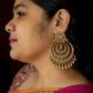 Gold finish Polki Chandbali