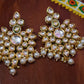 Kundan Statement Earrings with Round Pearl Beads