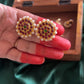 Kemp Small Round Stud - Red & Green