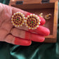 Kemp Small Round Stud - Red & Green